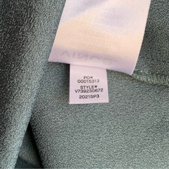 Vince Satin Midi Skirt 4 Pleated Mixed Media Asymmetrical - Picture 13 of 16